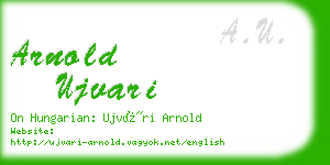 arnold ujvari business card